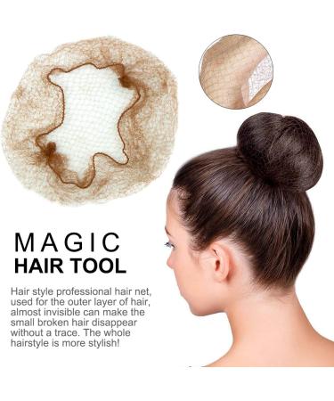 Bezavea 30Pcs Brown Invisible Hair Nets for Women & Girls - Ballet Bun, Dance, Catering, Nurse - Elastic Edge Mesh Hair Net - Buy Online on SooperMarket.com