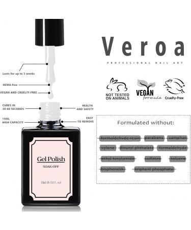 VEROA 10 lm Milky White Gel Nail Polish Colours - Soak-Off UV White Gel Polish - Long Lasting & Easy to Apply Nail Polish Gel for Salon & Home DIY  - Buy Online on SooperMarket.com