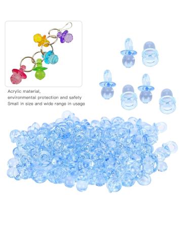 200 Pieces Blue Acrylic Pacifier Accessories - Mini Baptism & Baby Birthday Decorations | Perfect Gift Item - Buy Online on SooperMarket.com