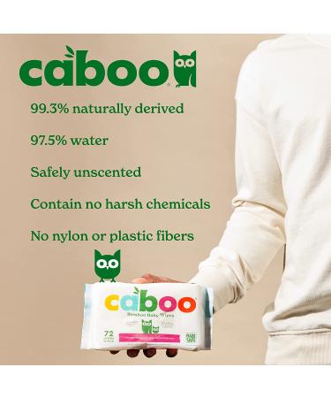 Caboo Tree-Free Bamboo Baby Wipes - 216 Count, Unscented, Eco-Friendly & Gentle for Sensitive Skin - 3 Travel Packs, Resealable Tabs - Buy Online on SooperMarket.com