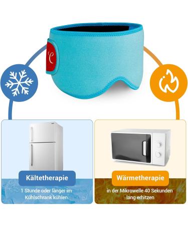 ComfyTemp Cool Sleep Mask with Gel Pads - Alleviate Dark Circles Headaches & Fever | 2-Pack Eye Compress for Men & Women - Buy Online on SooperMarket.com