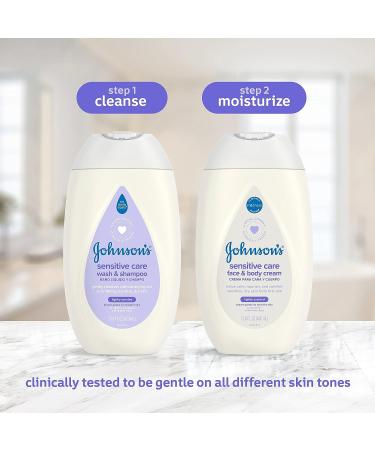 Johnson's Sensitive Care Baby Cream - Daily Moisturizing & Calming Formula for Dry, Sensitive Skin - Hypoallergenic, Lightly Scented - 13.6 fl. oz - Buy Online on SooperMarket.com