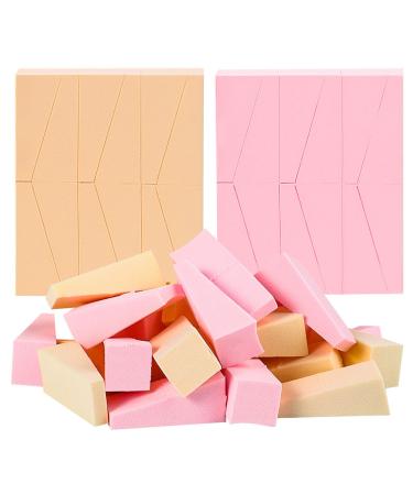 48 Pcs Makeup Sponges Reusable Make Up Sponge Cosmetic Wedges Latex Free Small Face Sponge Triangle Nail Art Sponges Beauty Blenders Blending Sponge for Foundation