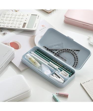 Multi Functional Waterproof Pencil Case Doraking Brief PP Plastic Frosted Pen Pencil Stationery Bag Pencil Case Students Stationery for Pens Pencils Markers (Grey) - Buy Online on SooperMarket.com