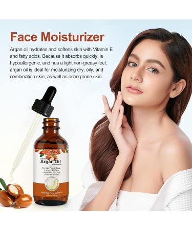 Organic Cold Pressed Argan Oil for Hair & Skin - 2 Pack (60 ml) - Pure Additive-Free with Pipette - Buy Online on SooperMarket.com