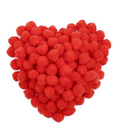 150 Pieces Pom Poms  1 Inch Red Craft Pom Poms  Christmas Fuzzy Pompom Puff Balls  Small Pom Pom Balls for DIY Arts  Crafts Projects  Christmas Home Decorations