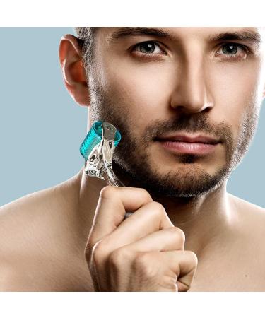 Buy Derma Roller Microneedle 192 Titanium Needles - Crystal Blue Face & Beard Roller for Home Use - Buy Online on SooperMarket.com