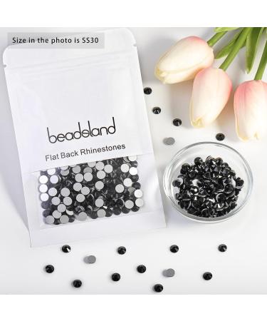 Beadsland 288PCS Flat Back Rhinestones for Nails - Black SS30 Nail Crystals (6.4-6.6mm) - International Shipping Available - Buy Online on SooperMarket.com