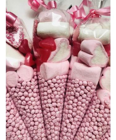 Filled Pink Sweet Candy Cones x 6 Party Bags Bag Assorted Birthday Christening Wedding - Buy Online on SooperMarket.com