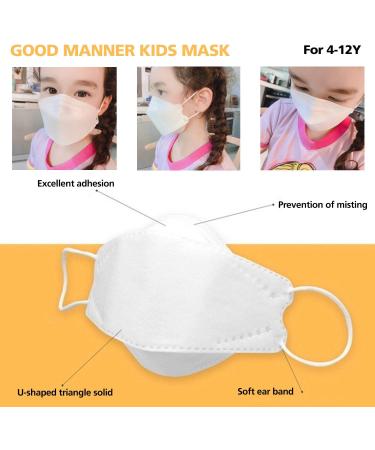 KF94 Kids Disposable Face Mask - 100 Pack Breathable & Skin-Friendly for 4Y-12Y Quadruple Filtration Soft Ear Bands - Good Manner - Buy Online on SooperMarket.com