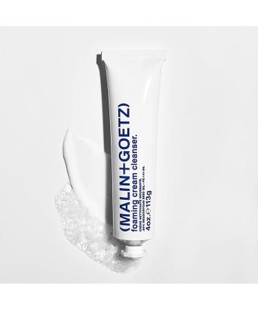 Malin + Goetz Foaming Cream Cleanser - Gentle Vegan Face Cleanser for All Skin Types 4 oz - Soothes & Moisturizes Skin Men & Women - Buy Online on SooperMarket.com
