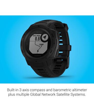 Garmin Instinct Tactical  Rugged GPS Watch  Tactical Specific Features  Constructed to U.S. Military Standard 810G for Thermal  Shock and Water Resistance  Black - Buy Online on SooperMarket.com