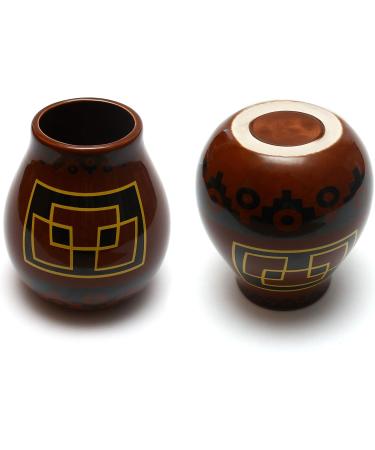 Mate Green Calabasse for Yerba Mate Brown Black Yellow 350 ml - Buy Online on SooperMarket.com