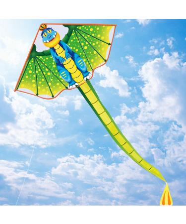 YongnKids Dragon Kite - Easy-to-Fly Beach Kite for Kids & Adults | Large, Durable, & Fun | Great Easter/Birthday Gift Idea - Buy Online on SooperMarket.com