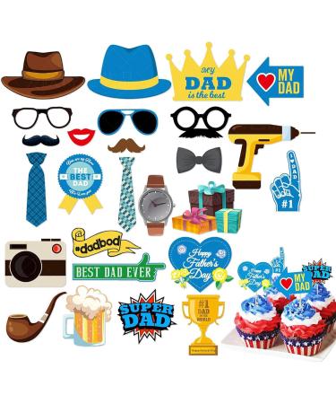 Neamou Dad Cupcake Toppers | Cake Cupcake Decorations - Cupcake Picks Cake Toppers Ake Cupcake Decorations Birthday Party Cake Decorations Toppers Picks - Buy Online on SooperMarket.com