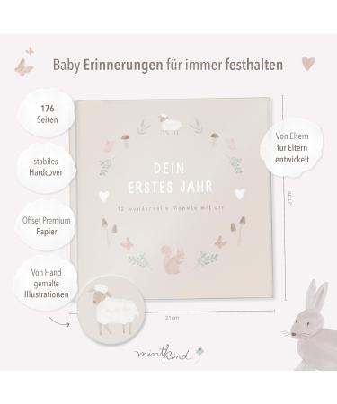 Buy Mintkind Baby Album My First Year of Life - Customizable Photo Album & Sticker Set | Perfect Baby Gift for Boys & Girls | Baby Diary from Birth - Buy Online on SooperMarket.com