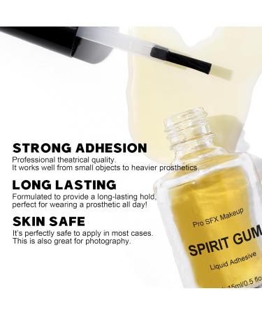 DELISOUL Spirit Gum Adhesive And Remover Combo Kit - Amber - 1.7 Fl Oz. - 0.5 Fl Oz. - Buy Online on SooperMarket.com