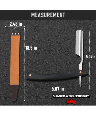 Stainless Steel Cut Throat Razor Kit with Leather Sharpener - Perfect Gift for Men - M&LD Straight Edge Razor Blades for Barber and Home Use - Buy Online on SooperMarket.com