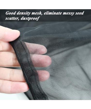 SYOOY Universal Bird Cage Cover Seed Catcher - Adjustable Nylon Mesh Netting Skirt for Parrot & Parakeet Birdcages - Black - Buy Online on SooperMarket.com