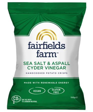 Fairfields Farm Crisps - Sea Salt & Aspall Cyder Vinegar Hand Cooked Potato Crisps 150g | Pack of 5