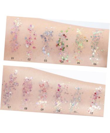 NOLITOY Set 12 - Glitter Body Gel Makeup for Face & Body | Shiny Sequin Gel for Stunning Makeup Looks | International Shipping Available - Buy Online on SooperMarket.com