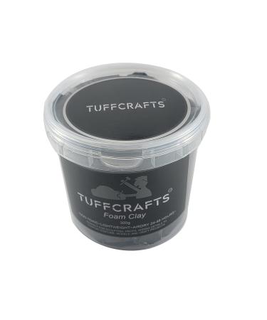TUFFCRAFTS Premium Foam Clay (300g Black) -Premiun Quality, High Density, Lightweight -Air Dries within 24 to 48 Hours -Cut, Sand, Glue or Paint -Light Weight, Flexible and Non-Toxic. Moldable Cosplay