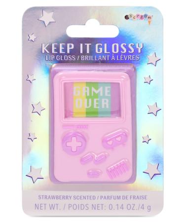 iscream Vintage Video Game Shaped Strawberry Scented Solid Lip Gloss Vintage Gamer 0.14 Ounce (Pack of 1)