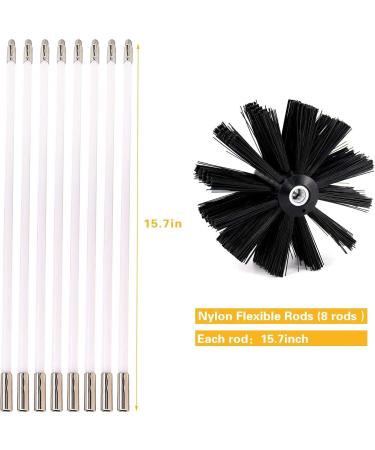 DPD 10 Feet Dryer Vent Cleaner Kit - Flexible Rods & Lint Remover for Effective Dryer Duct Cleaning - Buy Online on SooperMarket.com