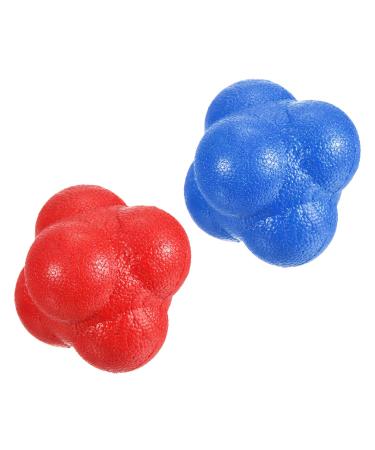 PATIKIL Bounce Reaction Balls Coordination Training Ball Agility Trainer TPR for Speed Reflex Blue Red
