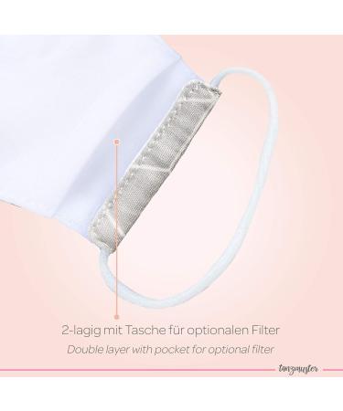 Dance Pattern Washable Mask for Kids & Adults - 100% Cotton 2-Layer Nose Bracket Filter Bag - Oeko-Tex Standard 100 - Robs Gray M (1 Pack) - Buy Online on SooperMarket.com