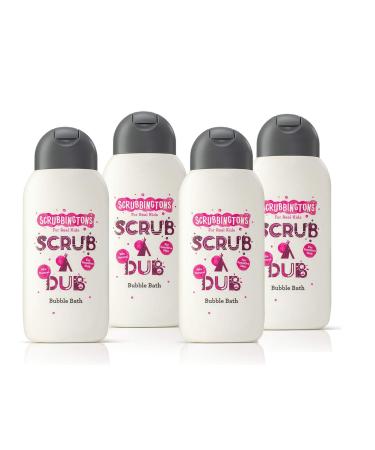 Scrubbington Scrub A Dub Cotton Soft Bubble Bath for Kids - Cotton Extract & Aloe Vera for Sensitive Skin 4 x 250ml 250 ml (4 SPACK)
