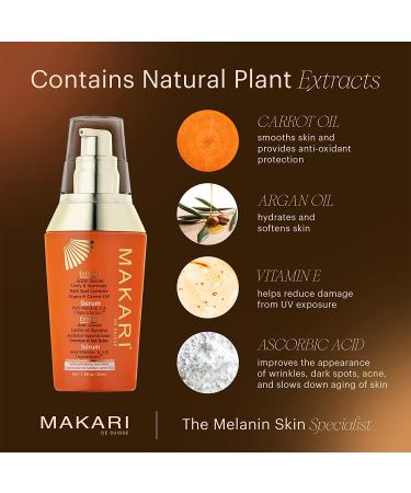 Makari Extreme Dark Spot Corrector Serum (1.7 oz) with Argan and Carrot Oil | Hydrating, Antioxidant Serum for Skin Tone and Glow - Buy Online on SooperMarket.com
