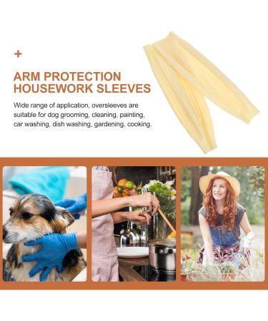 OSALADI Arm Sleeves Covers 45cm Arm Protectors with Elastic End Waterproof Arm Protection Guard Oversleeves for Work Lab School Cleaning - Buy Online on SooperMarket.com