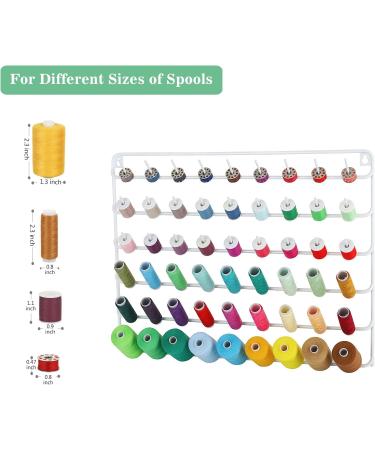 MOOACE 54 Spools Thread Holder Set of 2 - Metal Thread Rack Organizer for Embroidery, Quilting, Sewing - White - Buy Online on SooperMarket.com