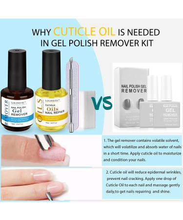 LOUINSTIC Gel Nail Polish Remover with Cuticle Oil - Fast 3-5 Minute Gel Polish Remover - Buy Online on SooperMarket.com