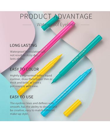 DekRion Liquid Eyeliner - Long-lasting Yellow Colored Eyeliner | Waterproof, High-pigmented Formula for Eye Makeup - 1PC Yellow 03 - Buy Online on SooperMarket.com