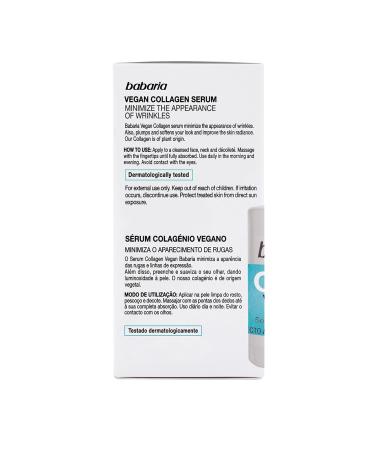 Babaria Collagen Vegan Serum - Anti-Aging Face Serum for Elasticity & Firmness - Natural Wild Plant Skin Care - 1 oz - Buy Online on SooperMarket.com