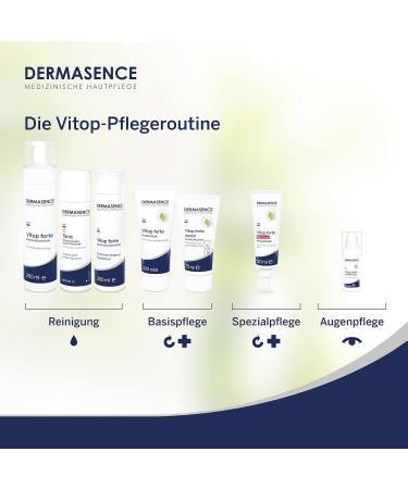Dermasence Vitop Forte Cleaning Foam 200ml - Mild Soap-Free pH Skin Neutral Cleanser for Sensitive Skin | Neurodermatitis | Enriched with Green Tea & Aloe Vera - Buy Online on SooperMarket.com