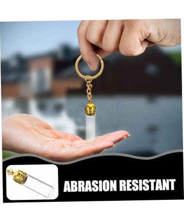 Mini Refillable Glass Bottle Pendant Perfume Keychain - Travel-Friendly Zinc Alloy Key Fob - Buy Online on SooperMarket.com