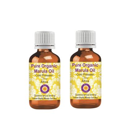 DEve Herbes Pure Organic Marula Oil (Sclerocarya Birrea) natural therapeutic quality cold -pressed (Pack of Two) 100ml X 2 (6.76 OZ) 100 ml (2 -pack)