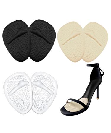 Metatarsal Pads Women Ball of Foot Cushions 3 Pairs Gel Pads Shoe Inserts for Pain Relief and Comfort