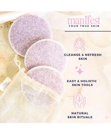 Bamboo Charcoal Makeup Removal Pads - Eco-Friendly Reusable Cleansing Pads - Soft Natural Fiber for All Skin Types - 3 Pack (Pink - Buy Online on SooperMarket.com