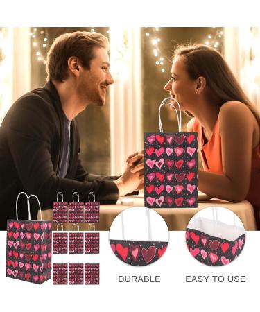 ULTECHNOVO 40 Pcs Valentine's Day Tote Paper Storage Bags Paper Favor Bags Kids Birthday Paper Goodie Bags Valentines Treat Bag Goodie Bags for Kids Valentine Bags with Handles Handheld Gift 1 count (Pack of 1) As Shown 2x4pcs - Buy Online on SooperMarket.com