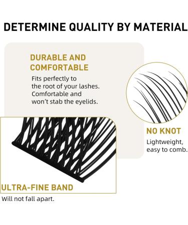 12mm D Curl B&Q Cluster Lashes - 72 Natural Eyelash Clusters for DIY Extensions (B21 D-12mm) - Buy Online on SooperMarket.com
