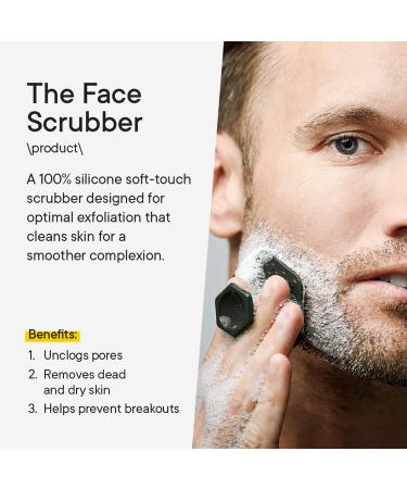 Tooletries Men's Face Scrubber - Silicone Facial Cleansing Brush & Exfoliator Pad 3 Pack | Gentle Skin Care & Massager for Men - International Shipping Available - Buy Online on SooperMarket.com
