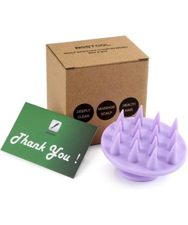 Bestool Hair Scalp Massager Shampoo Brush - Soft Silicone Bristles, Exfoliating Scrubber for Dandruff Treatment, Hair Growth, Stress Relief - Purple - Buy Online on SooperMarket.com