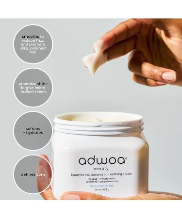 Adwoa Beauty Baomint Moisturizing Curl Defining Cream 16 oz - Hydrating Formula for Defined Curls - Buy Online on SooperMarket.com