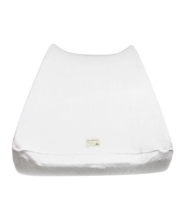 Burt's Bees Baby Organic Knit Terry Changing Pad Cover Cloud Cloud White Terrycloth Knit