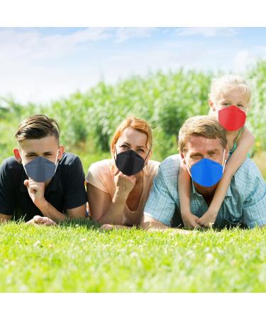 100 PCS Black KF94 Face Masks with Nose Clip - Breathable 4-Ply Disposable Dust Mask for Men & Women - Adjustable Earloop - Buy Online on SooperMarket.com