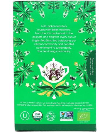English Tea Shop Pure Green Tea - 20 Tea Bag Sachets 40g - 20 Count Pack - Organic Green Tea - Buy Online on SooperMarket.com